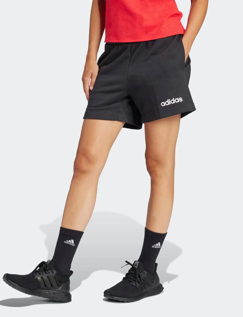 adidas Sportswear - W LIN FT SHO - underdele - black/white - 3