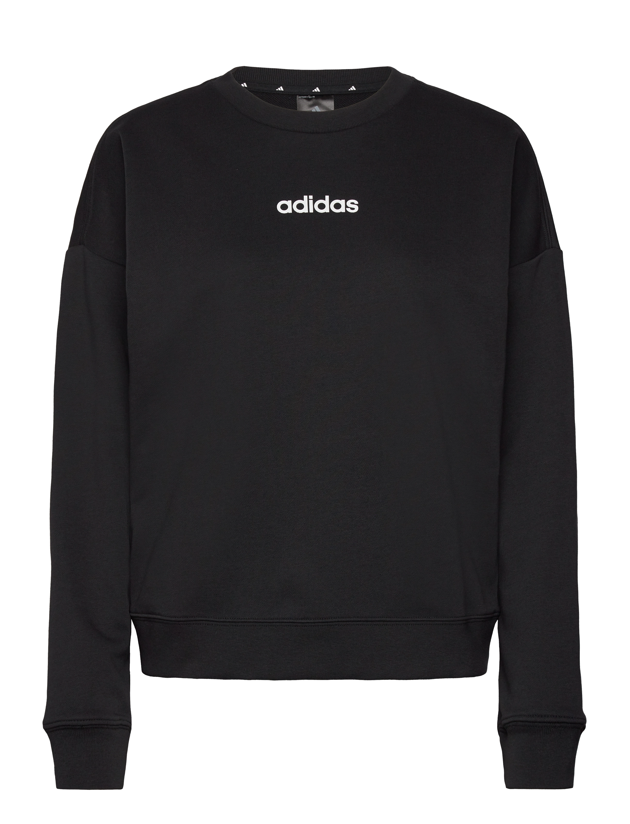 adidas Sportswear W LIN FT SWT - Sweatshirts - BLACK/WHITE / black