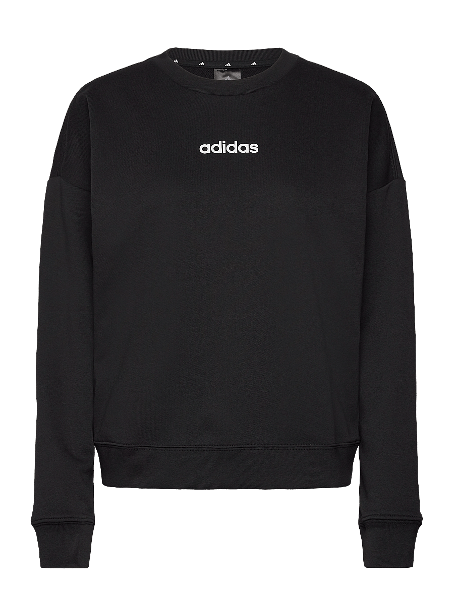 adidas Sportswear - W LIN FT SWT - sweatshirts - black/white - 1