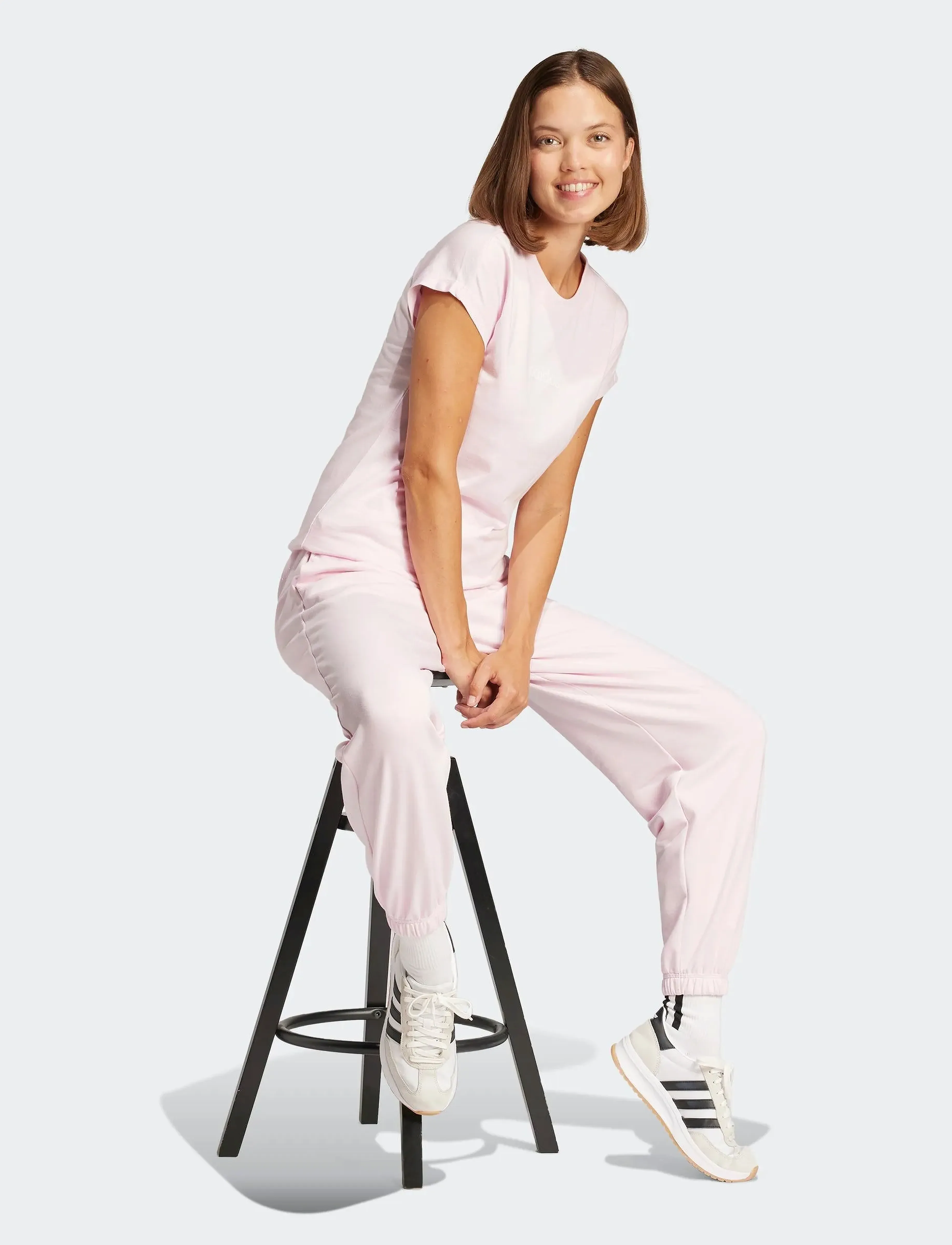 adidas Sportswear - W LIN SJ T - alussärgid ja t-särgid - clpink/white - 3
