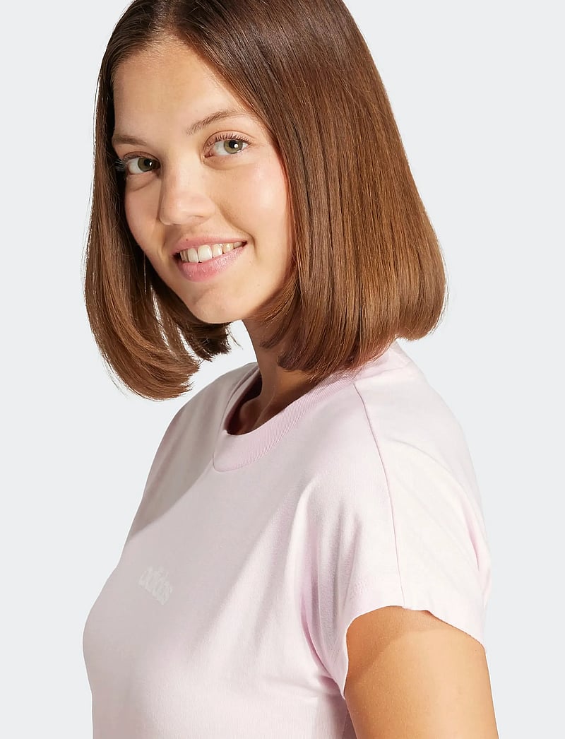 adidas Sportswear - W LIN SJ T - topit & t-paidat - clpink/white - 5