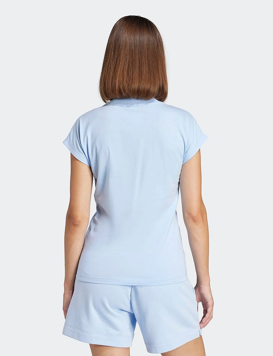 adidas Sportswear - W LIN SJ T - t-shirts - globlu/white - 5
