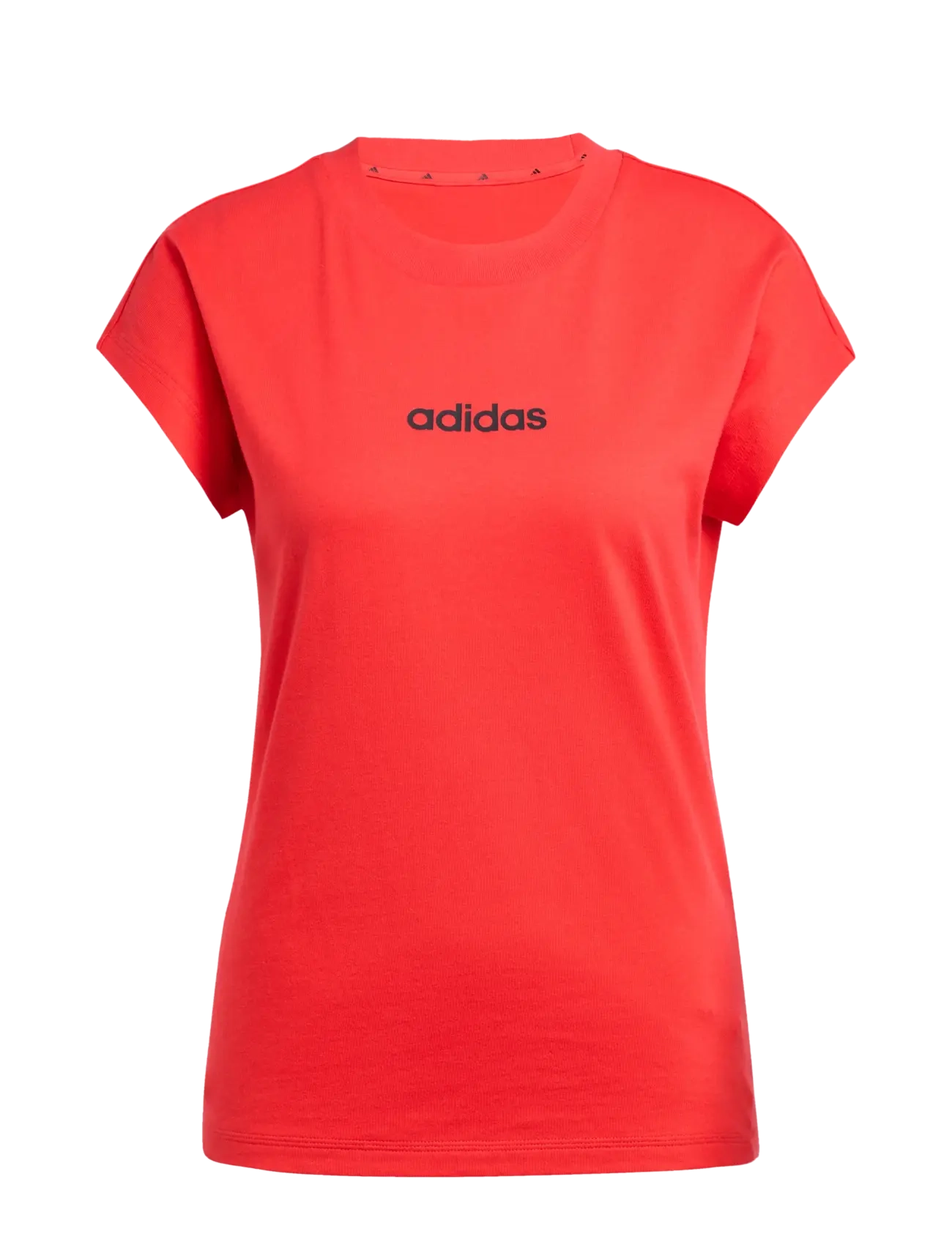 adidas Sportswear W LIN SJ T - adidas - PURRUB/BLACK / red