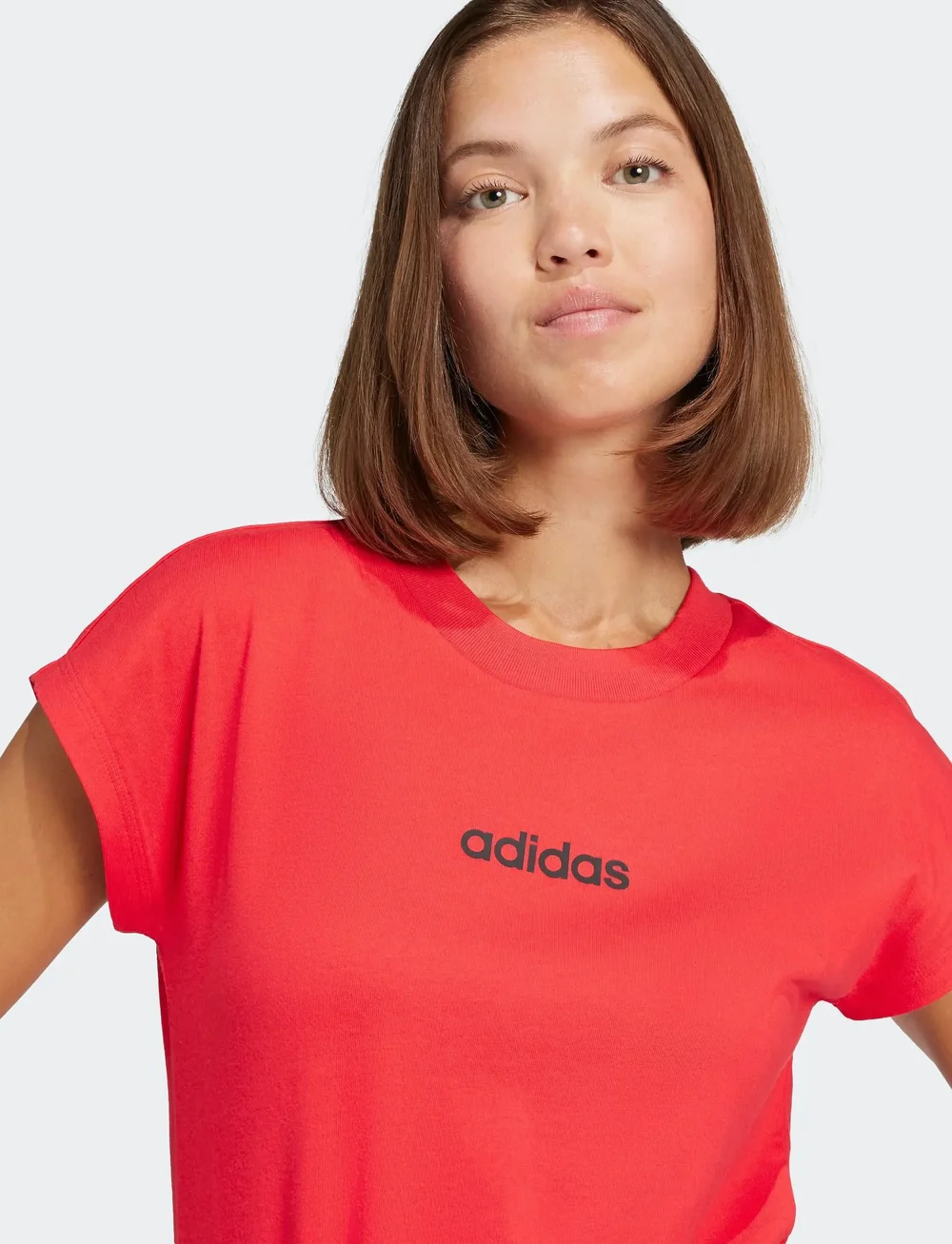 adidas Sportswear - W LIN SJ T - t-shirts - purrub/black - 2