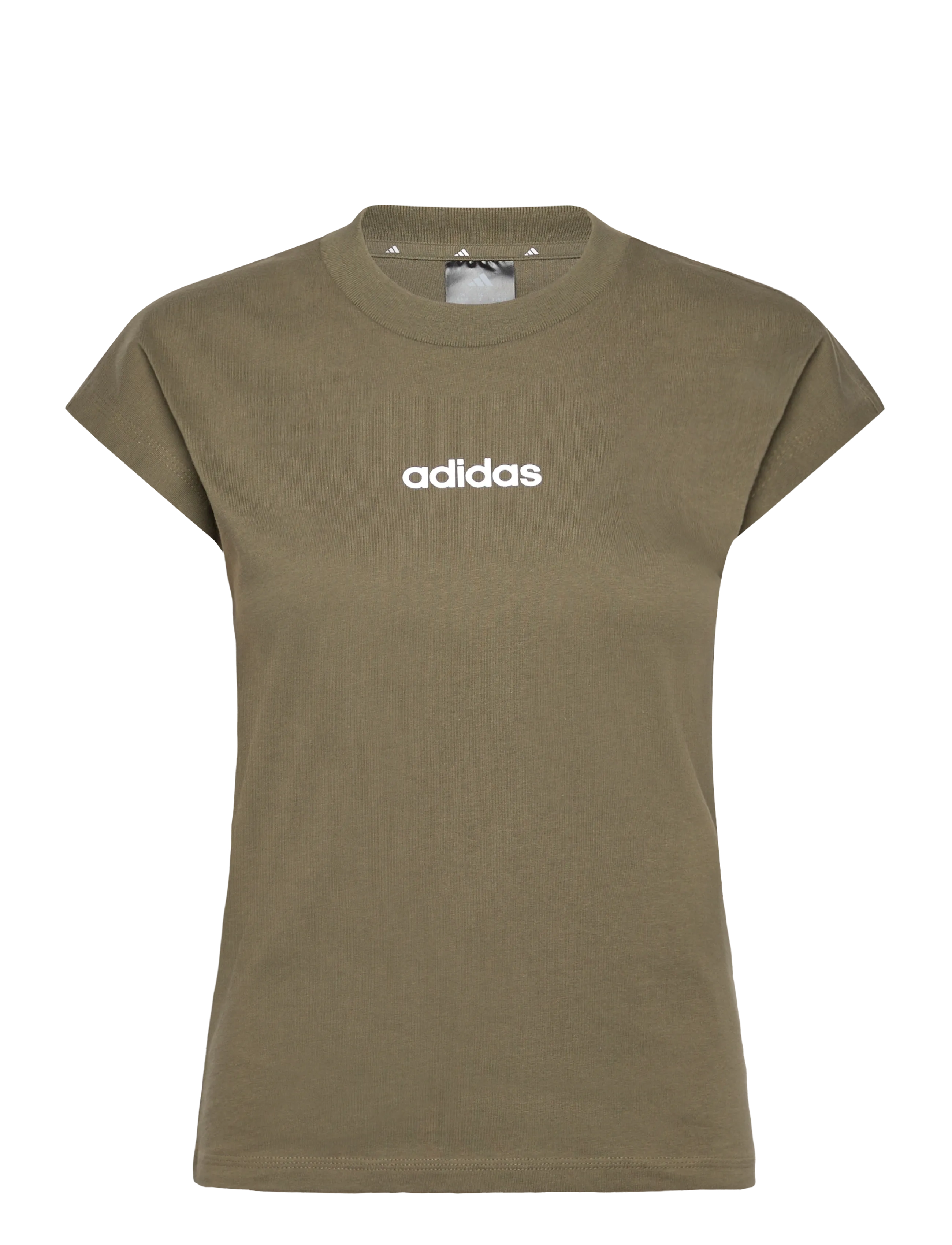 adidas Sportswear W LIN SJ T - adidas Sportswear - OLISTR/WHITE / khaki/green