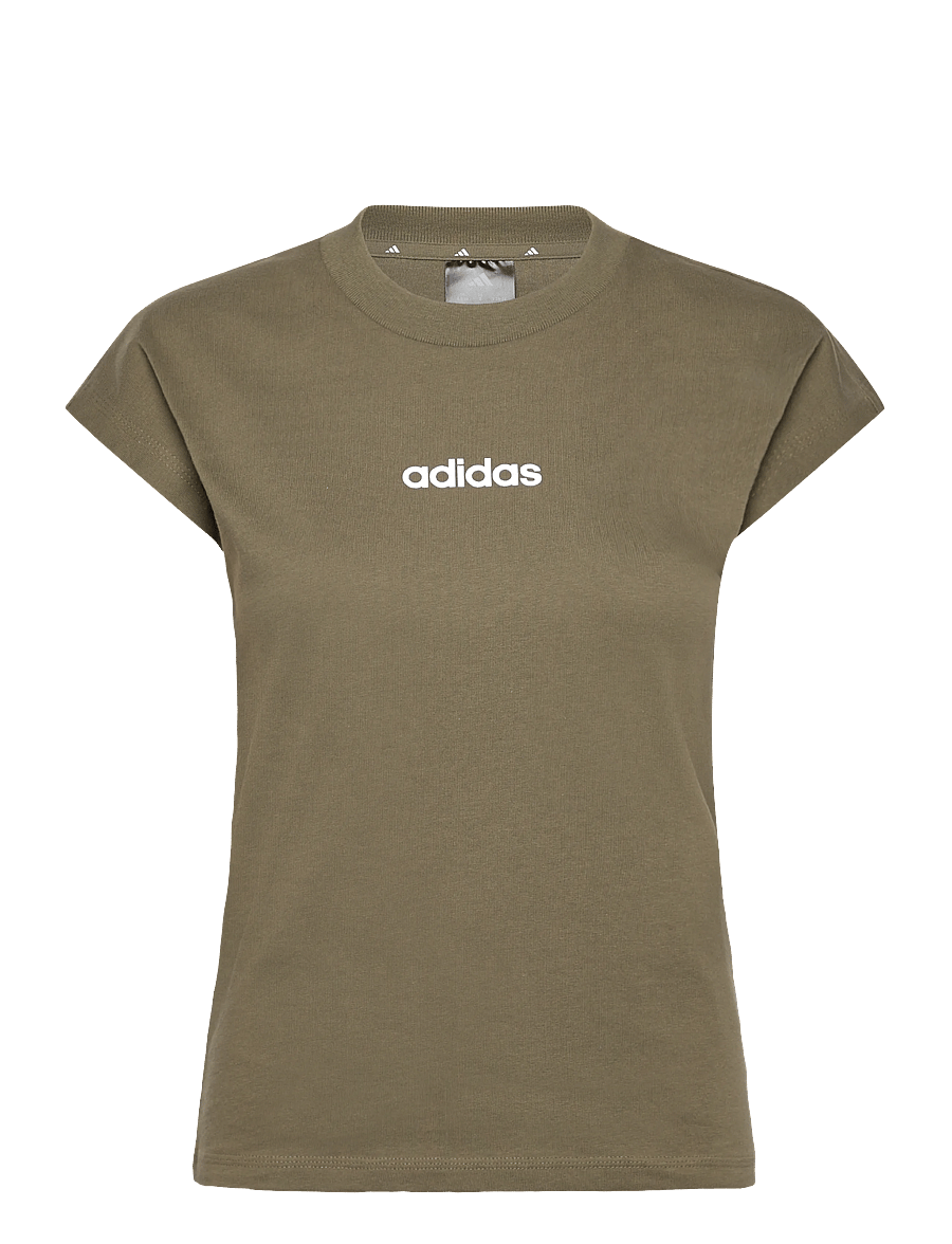 adidas Sportswear - W LIN SJ T - t-shirts - olistr/white - 1
