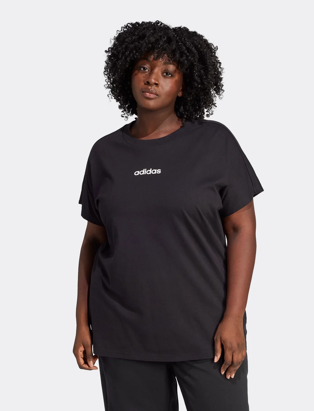 adidas Sportswear - W LIN SJ T INC - t-särgid - black/white - 0