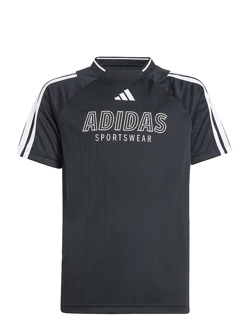 adidas Sportswear - J HOT TEE - spordisärgid - black/white - 1