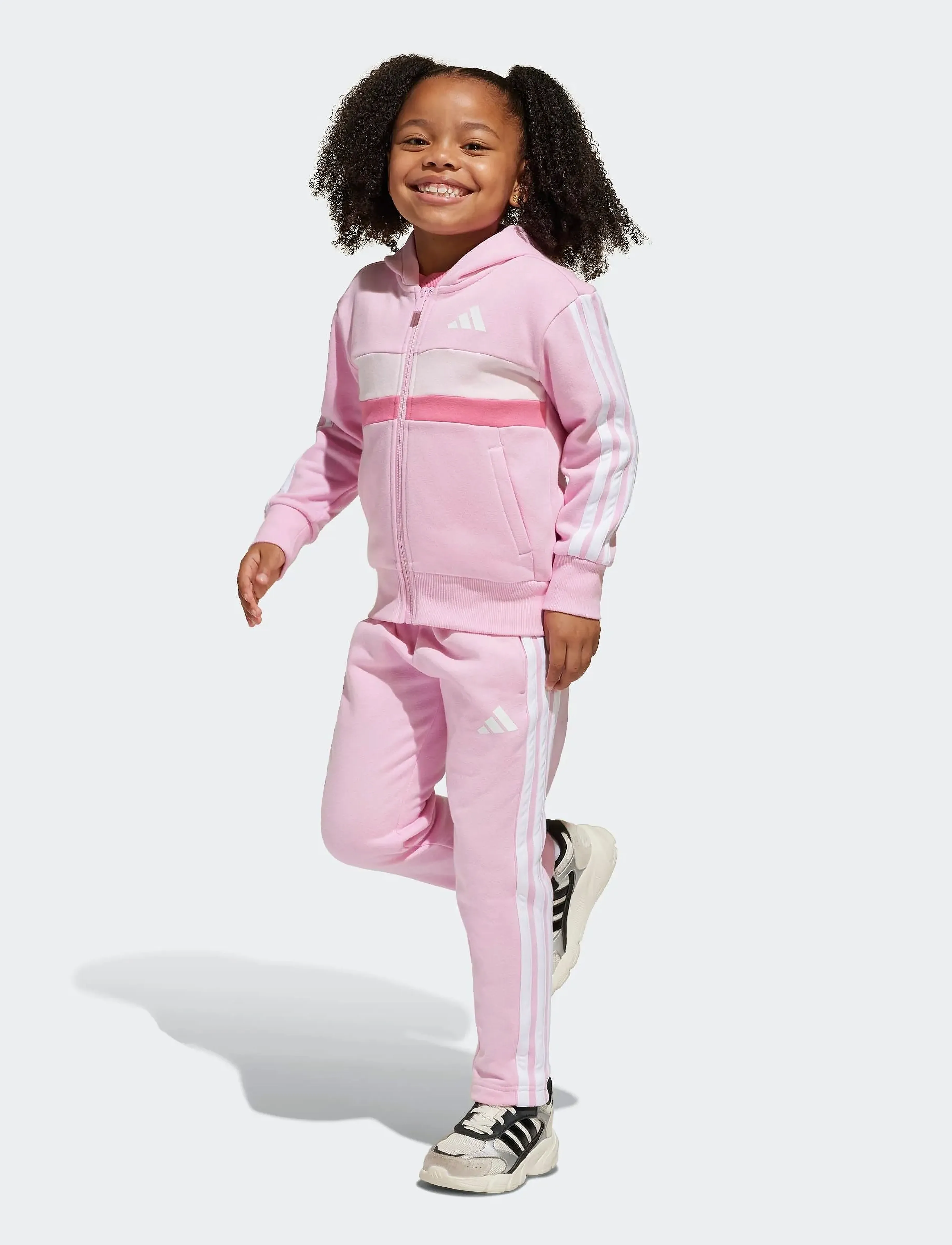 adidas Sportswear LK 3S TIB FL TS - Sportanzüge - TRUPNK/WHITE/CLPINK / pink/rose