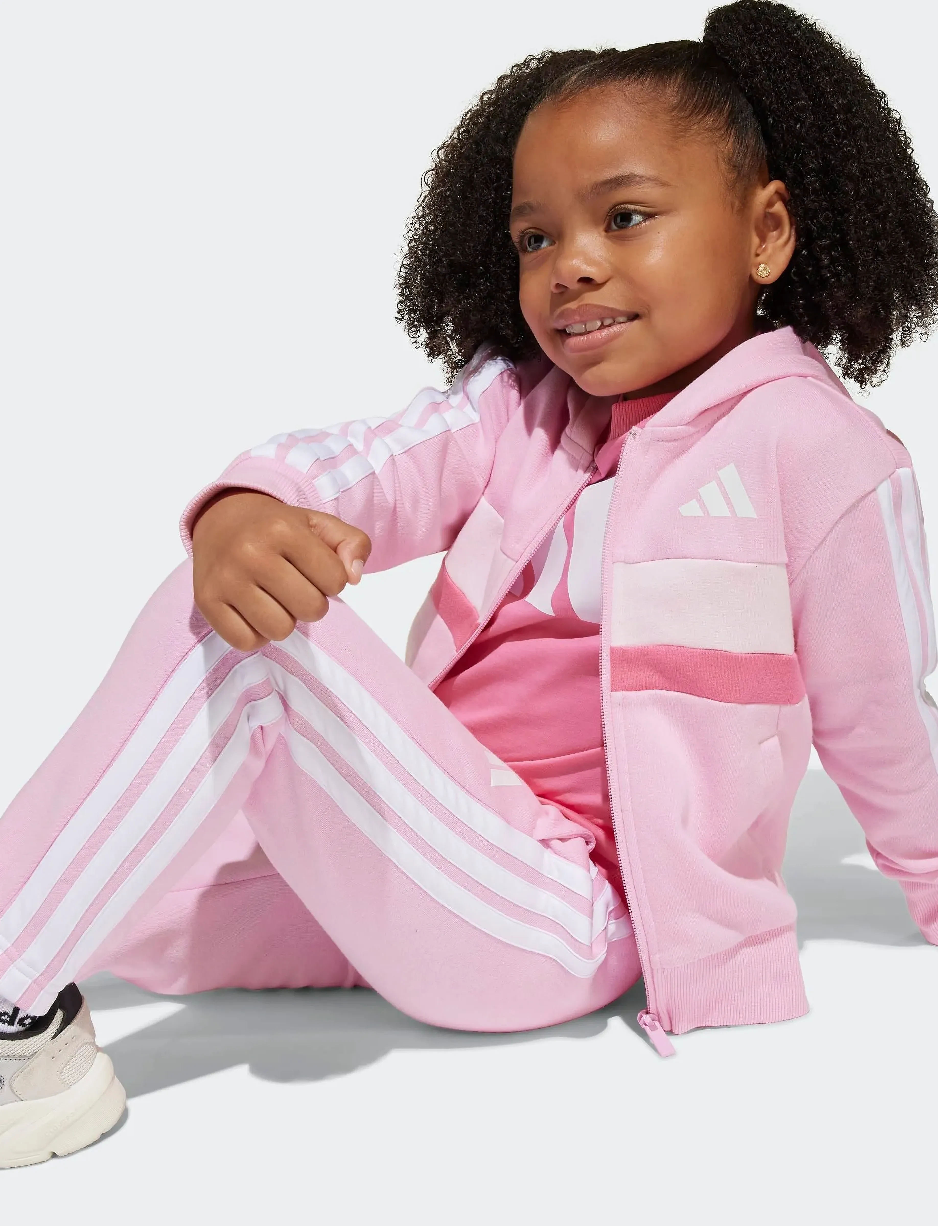 adidas Sportswear - LK 3S TIB FL TS - joggingsæt & matchende sæt - trupnk/white/clpink - 5