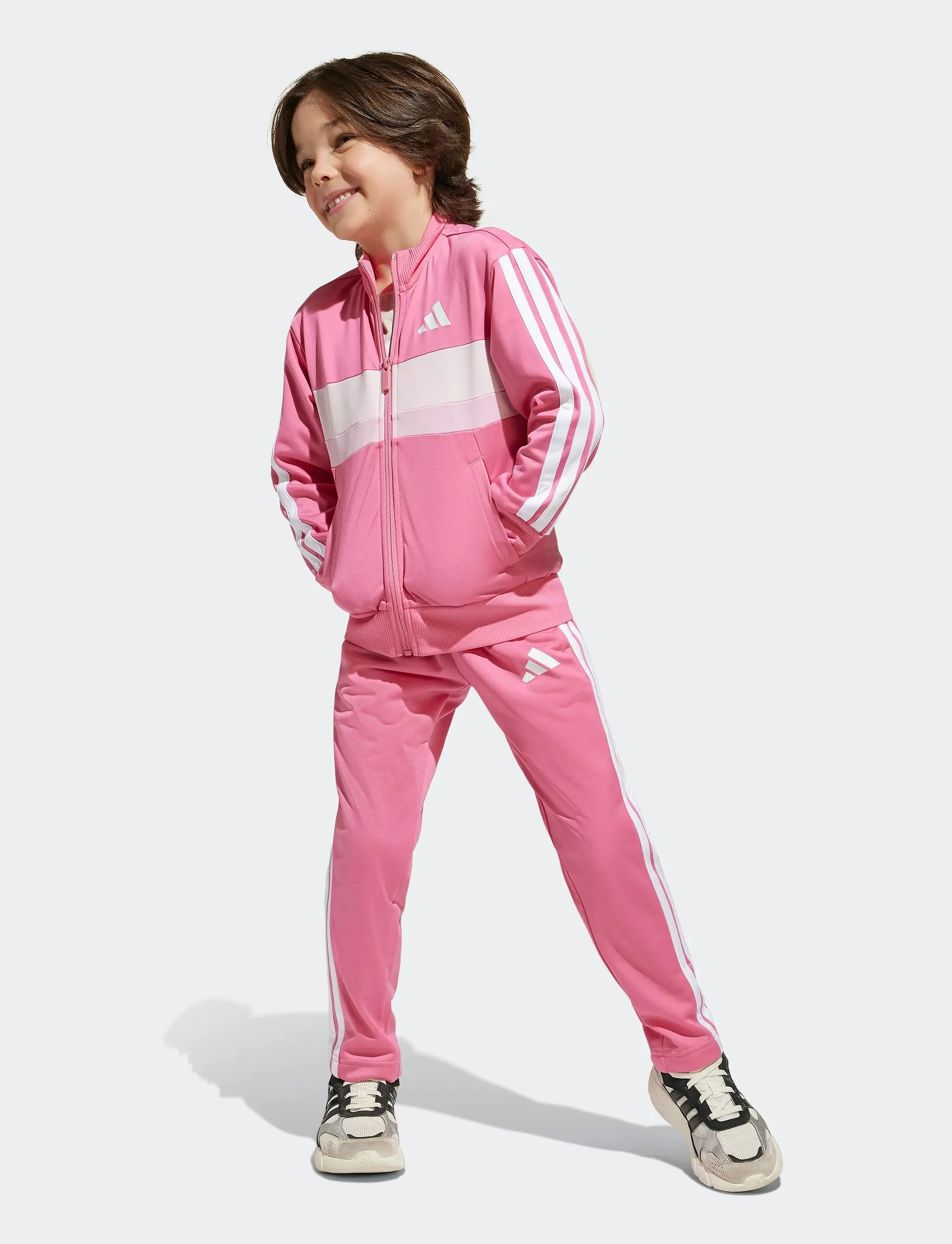 adidas Sportswear LK 3S TIB TS - Tracksuits - PNKFUS/WHITE/CLPINK / pink/rose