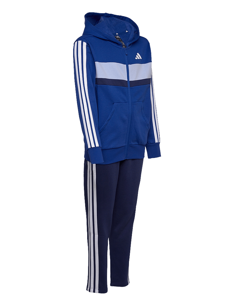adidas Sportswear - J 3S TIB FL TS - komplekti ar t-kreklu ar garām piedurknēm - royblu/white/globlu - 3