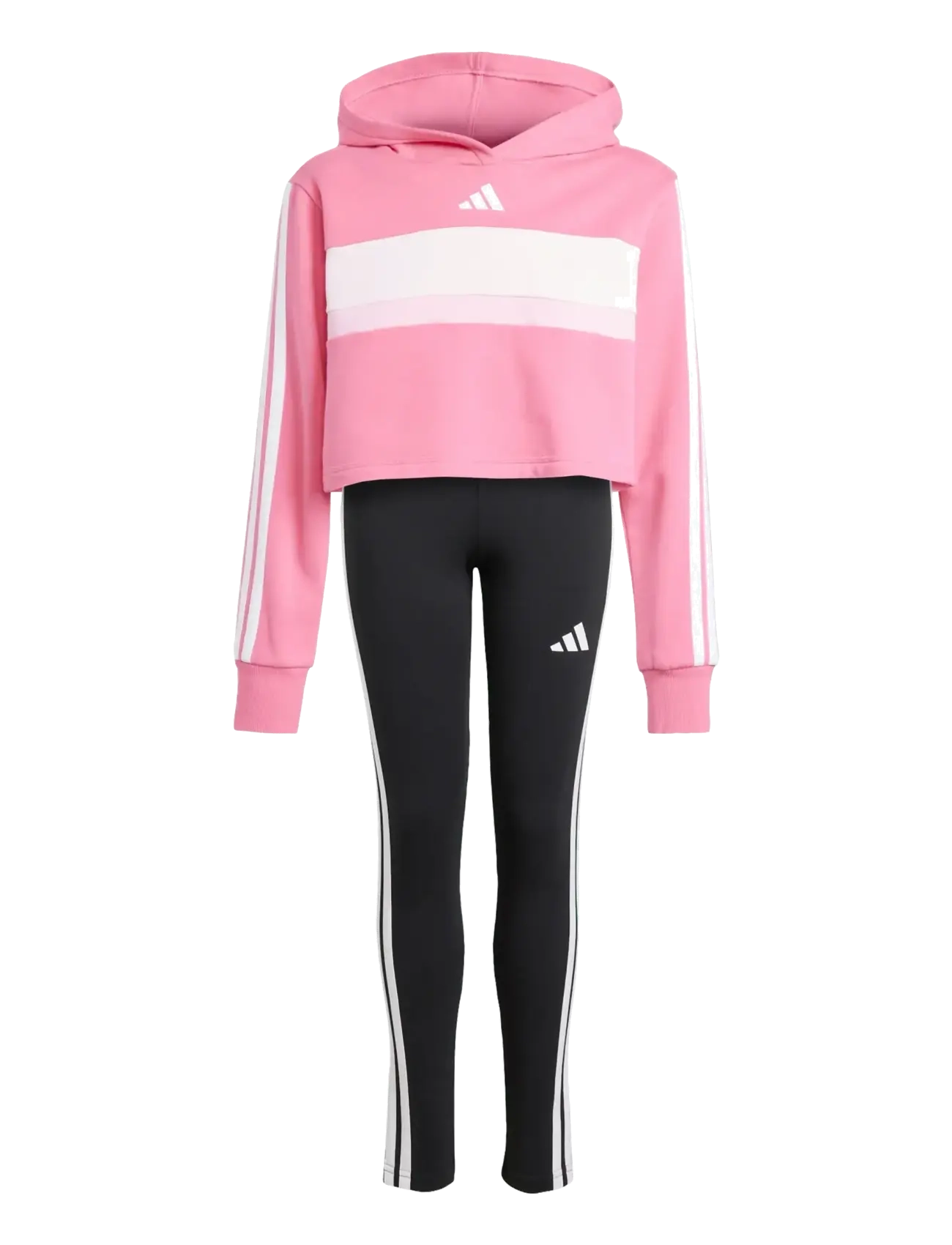 adidas Sportswear - JG 3S TIB FL ST - treeningriided ja 2-osalised komplektid - pnkfus/white/clpink - 1