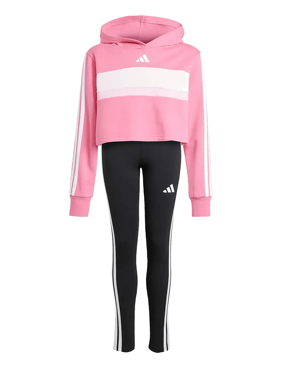 adidas Sportswear - JG 3S TIB FL ST - treeningriided ja 2-osalised komplektid - pnkfus/white/clpink - 1