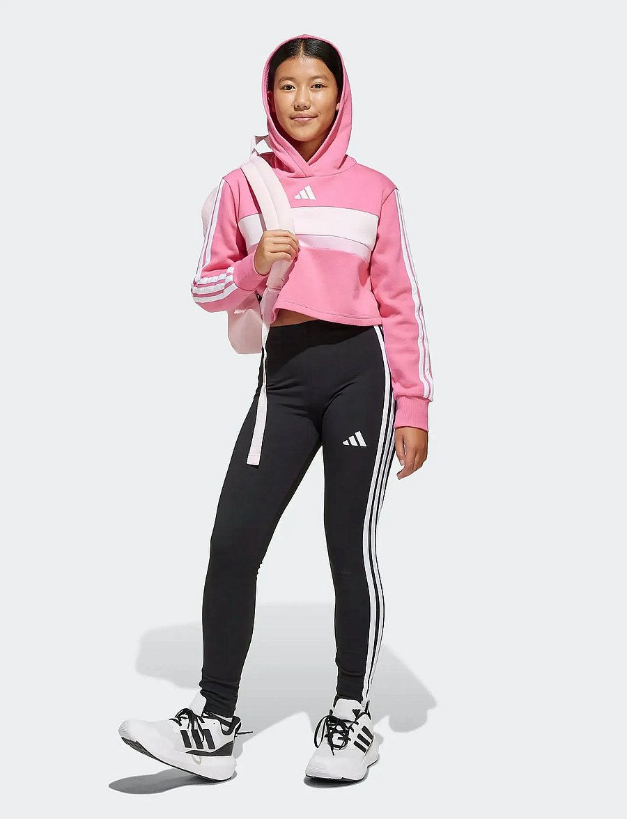 adidas Sportswear - JG 3S TIB FL ST - joggingsæt & matchende sæt - pnkfus/white/clpink - 0