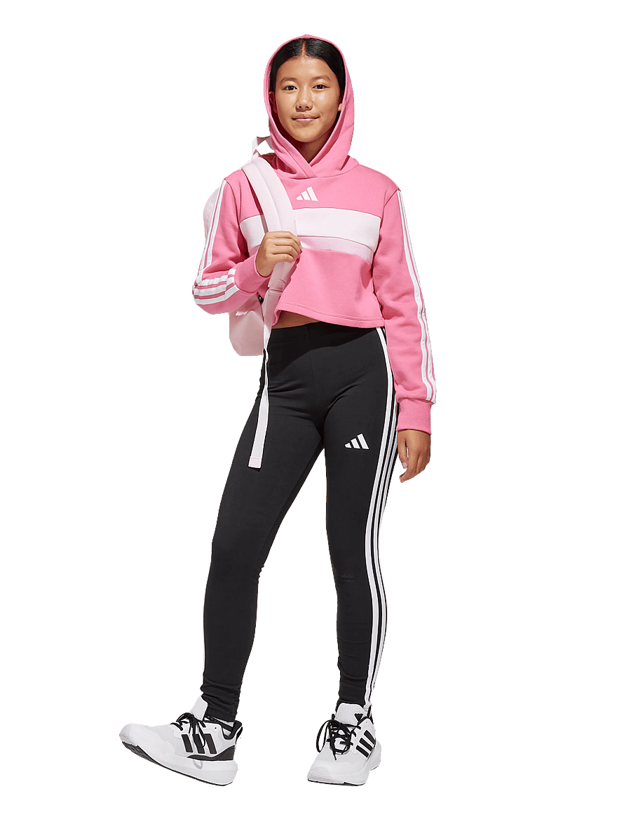 adidas Sportswear - JG 3S TIB FL ST - joggingsæt & matchende sæt - pnkfus/white/clpink - 0