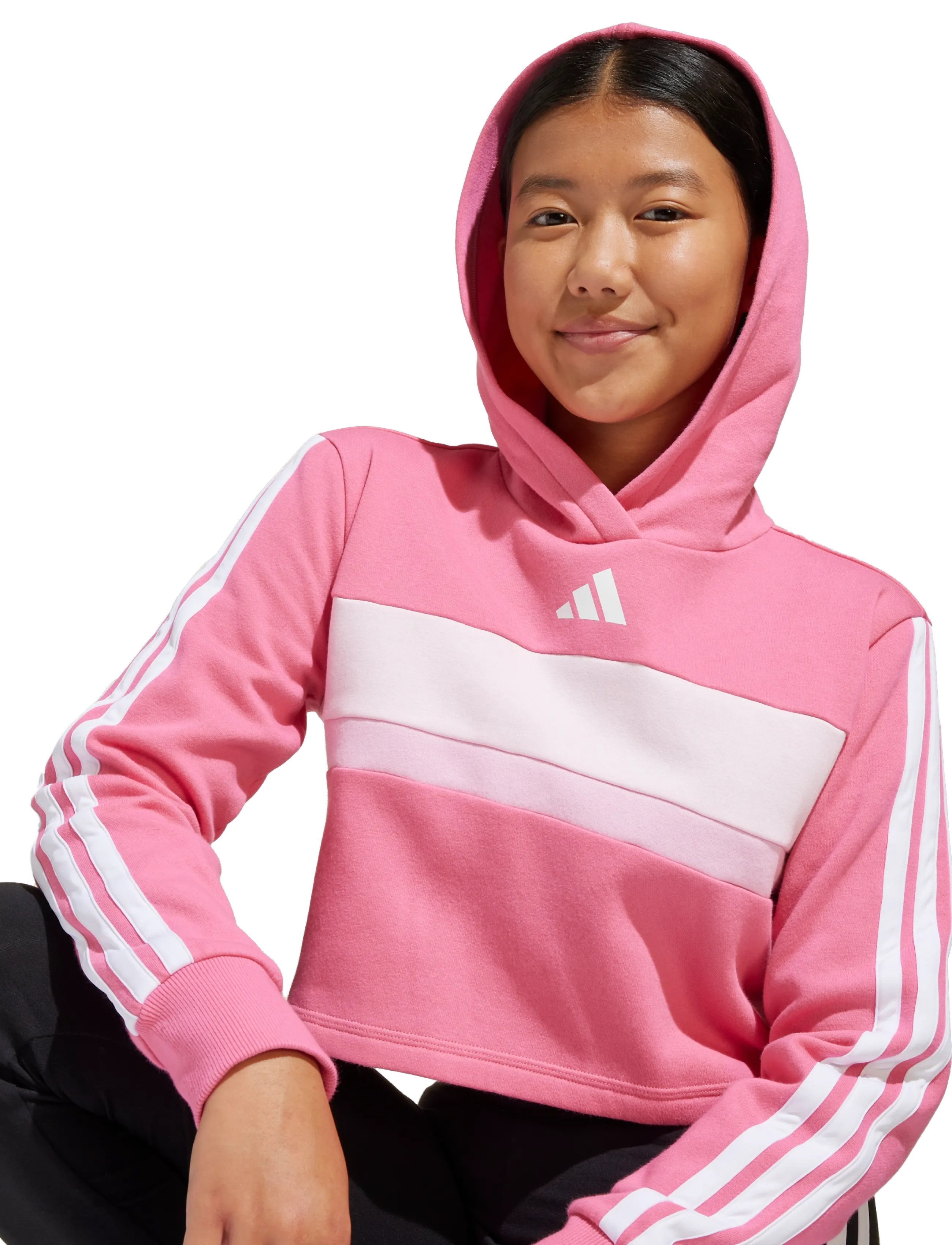 adidas Sportswear - JG 3S TIB FL ST - joggingsæt & matchende sæt - pnkfus/white/clpink - 5