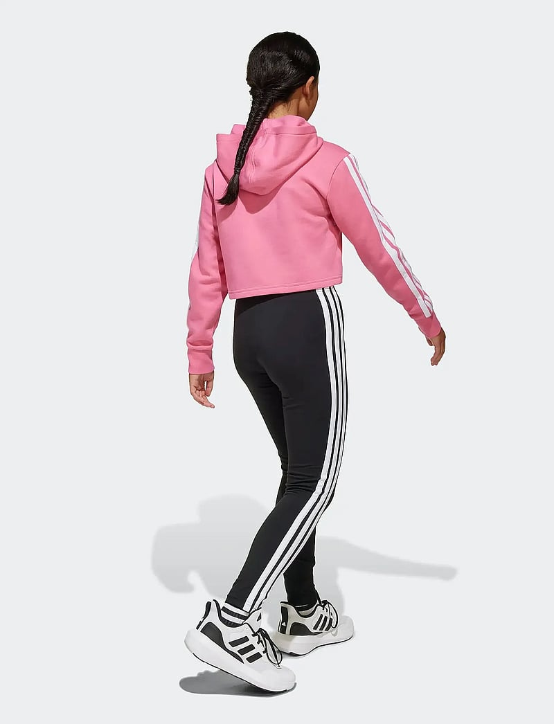 adidas Sportswear - JG 3S TIB FL ST - treniņtērpi un divdaļīgi komplekti - pnkfus/white/clpink - 5