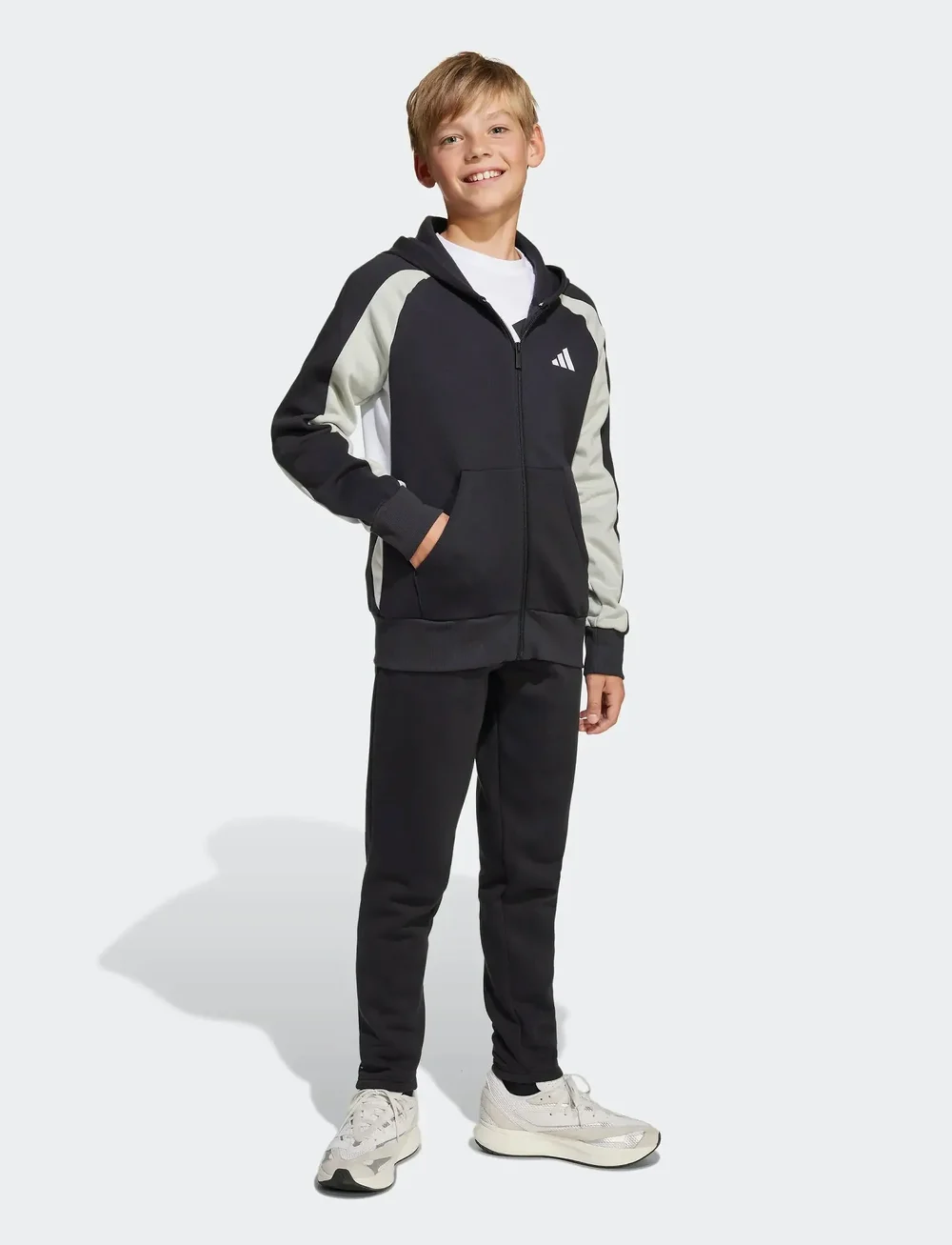 adidas Sportswear - J CB  FL TS - sportiniai kostiumai - black/wonsil/white - 0