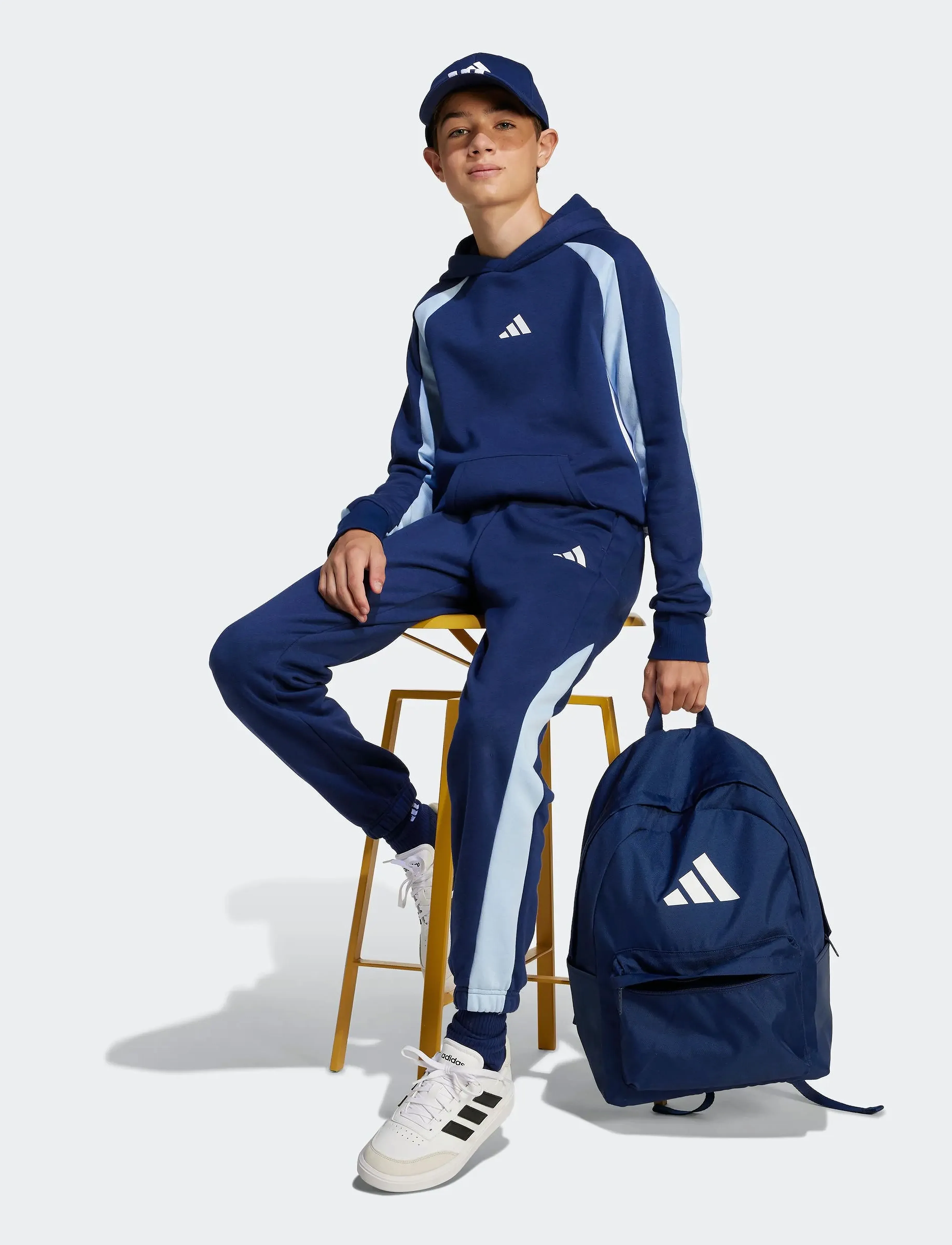 adidas Sportswear - J  CB FL HD - hættetrøjer - dkblue/globlu/white - 5
