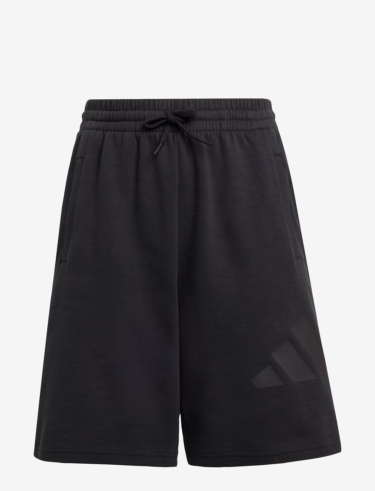 adidas Sportswear - J FI LOGO SHORT - sweatshorts - black/black - 1
