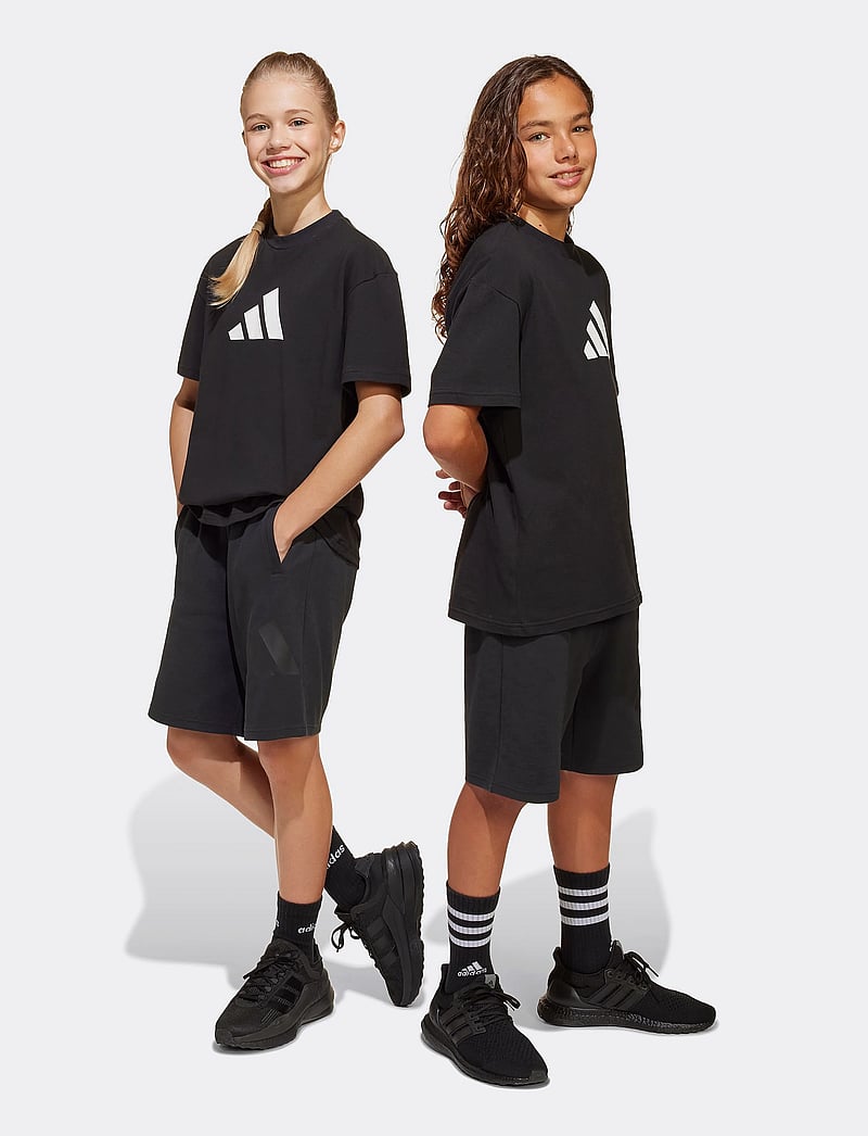 adidas Sportswear - J FI LOGO SHORT - sporta šorti - black/black - 4