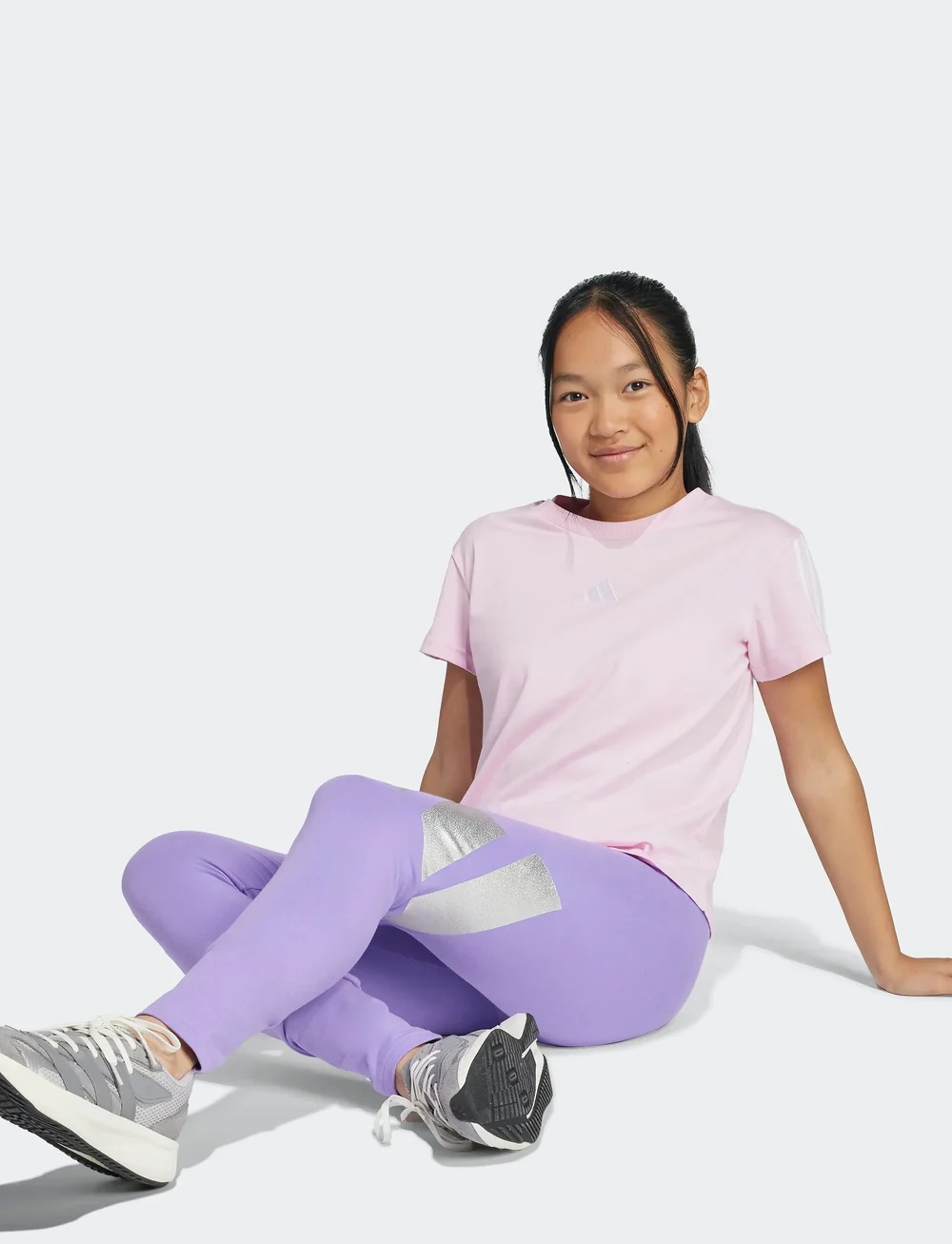 adidas Sportswear - JG GLAM LEG - leggings - viofus/silvmt - 5
