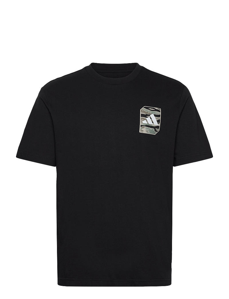adidas Sportswear - M C CAMO WV TEE - t-shirts - black - 1