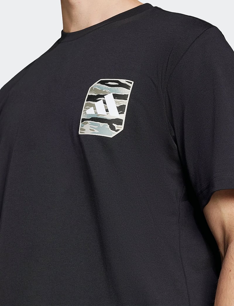 adidas Sportswear - M C CAMO WV TEE - t-shirts - black - 4