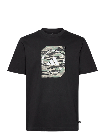 adidas Sportswear M C CAMO BOX T - Alussärgid - BLACK / black