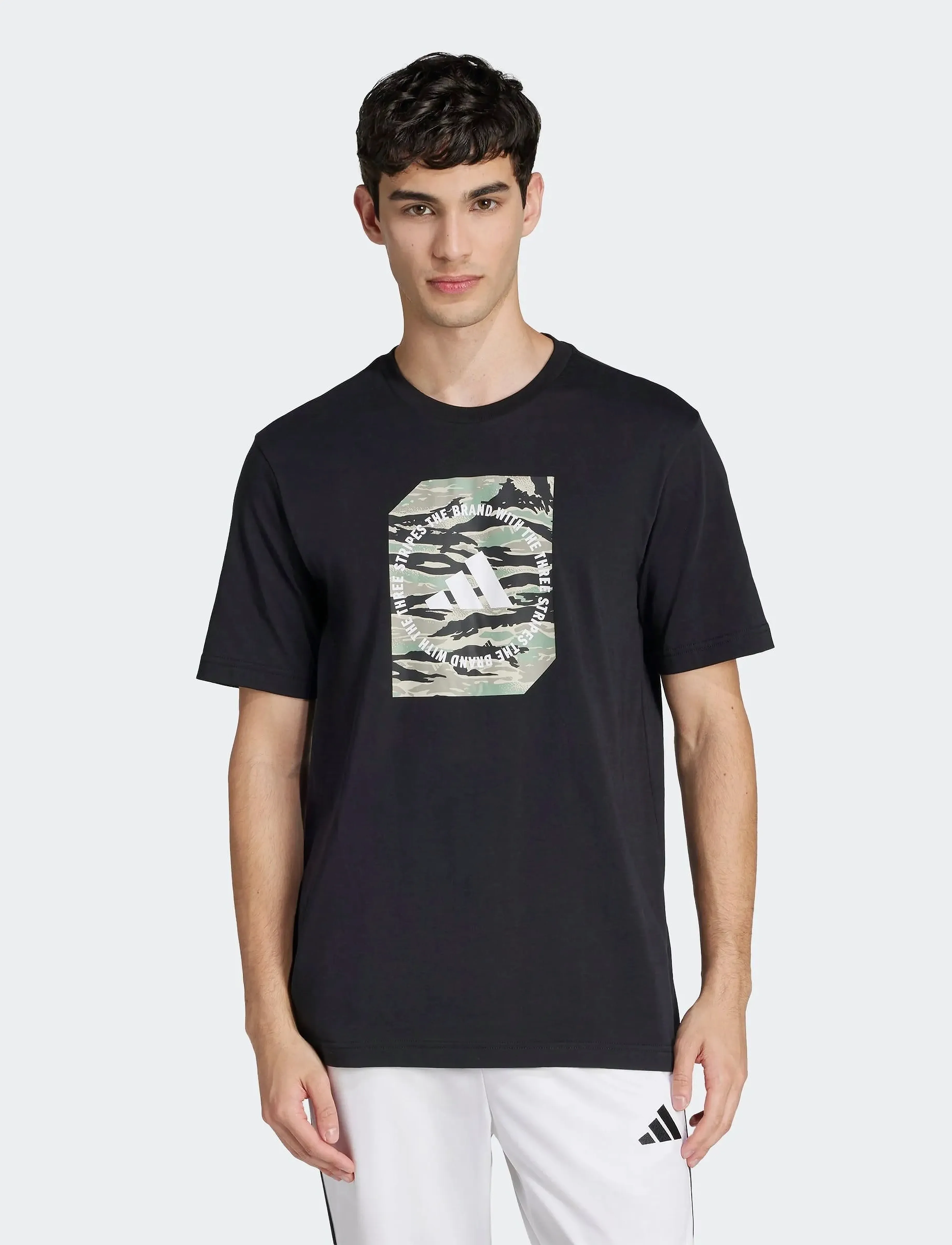 adidas Sportswear M C Camo Box T, Mænd, Camo Box T-shirt, Sort, Str: S