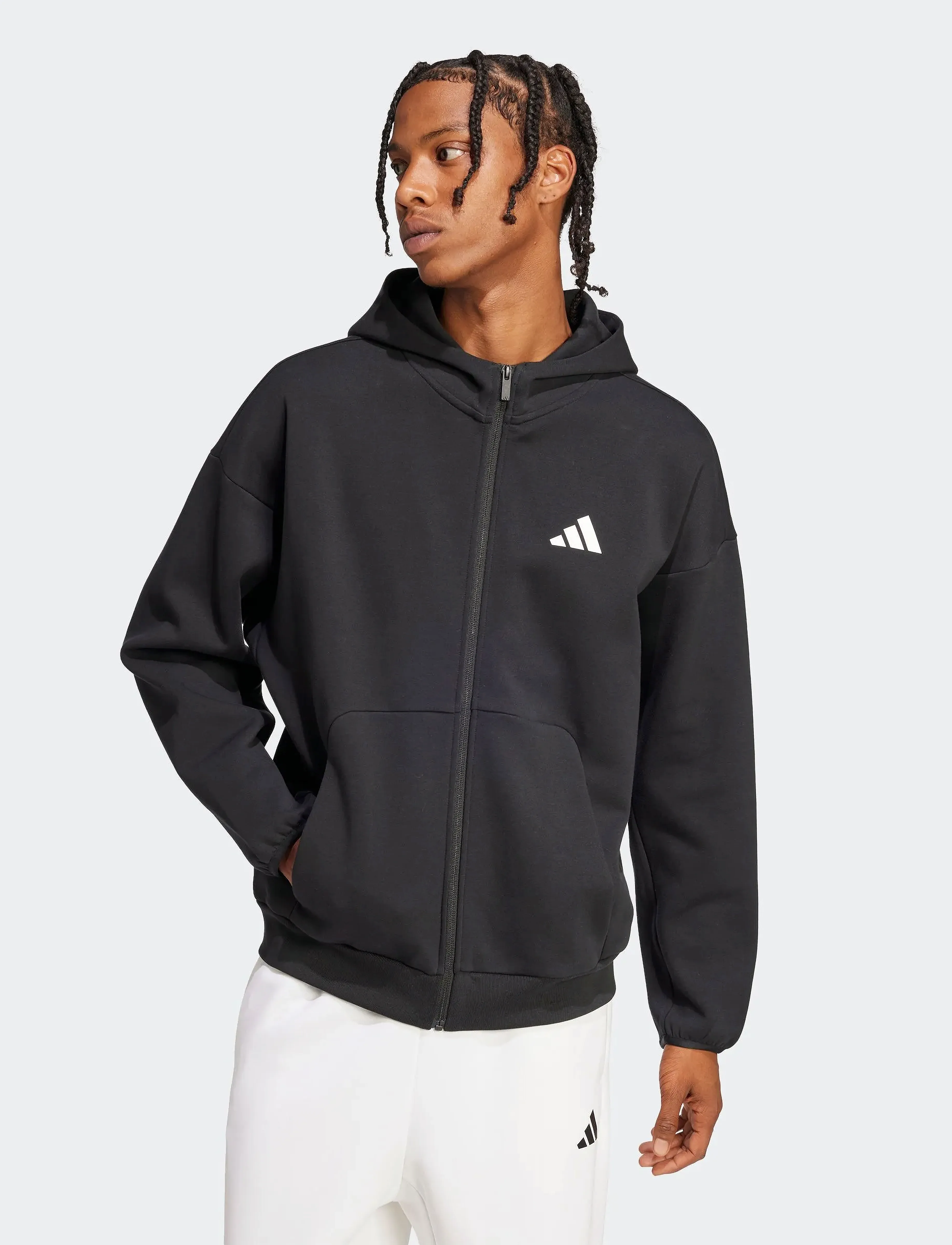 adidas Sportswear - M FI SL FZ - kapuzenpullover - black - 5