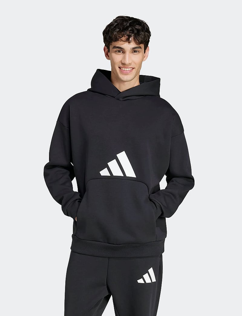 adidas Sportswear - M FI 3BAR HD - džemperiai su gobtuvu - black - 0