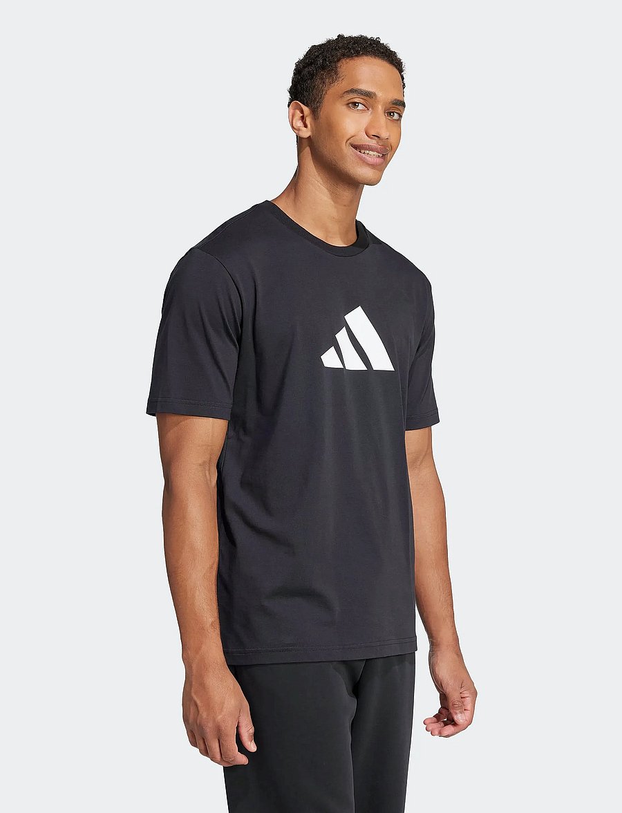 adidas Sportswear - M FI 3BAR TEE - t-shirts - black - 0
