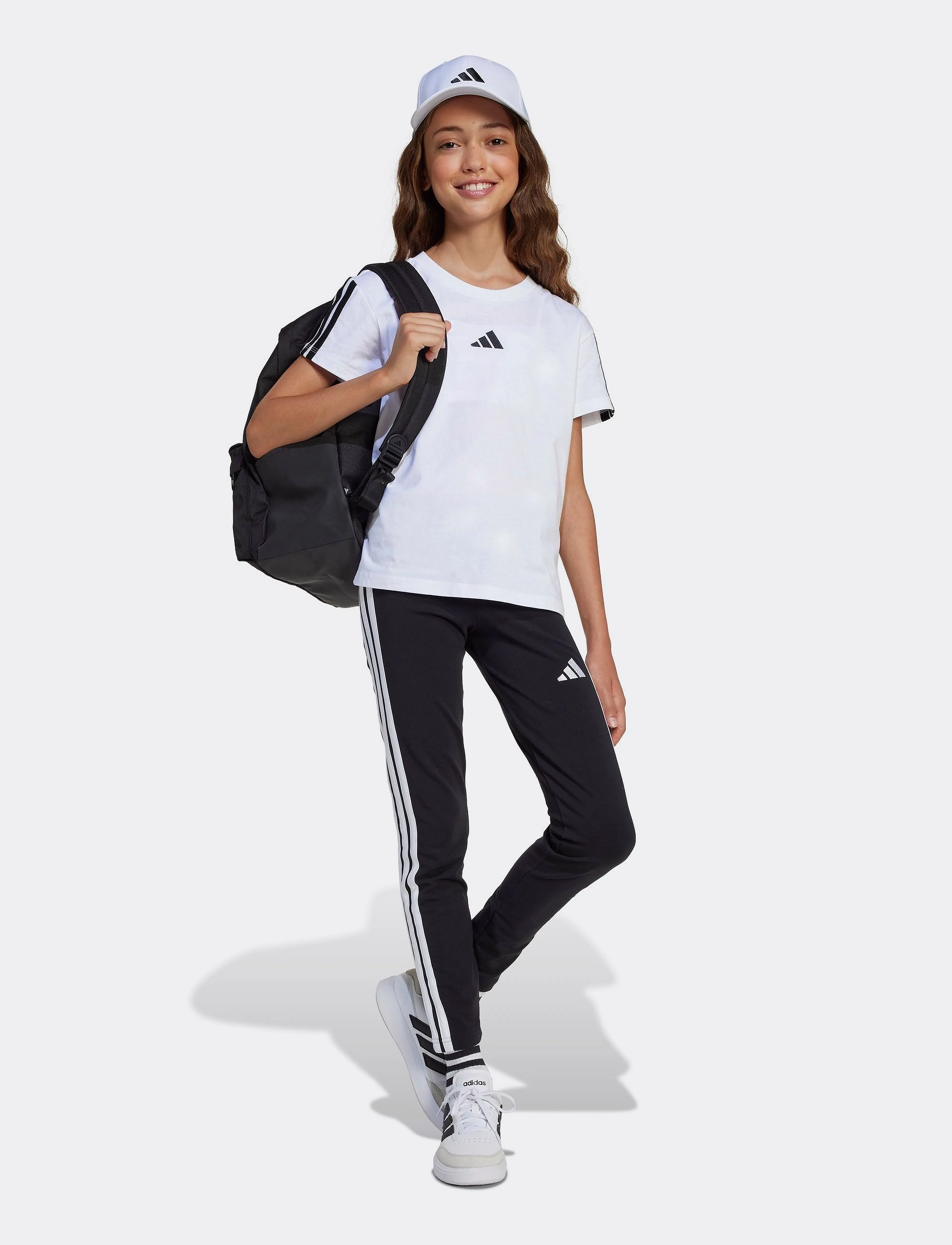 adidas Sportswear Jg 3S Tee 160, 140, White, T-Shirts > Kortærmede, Børn