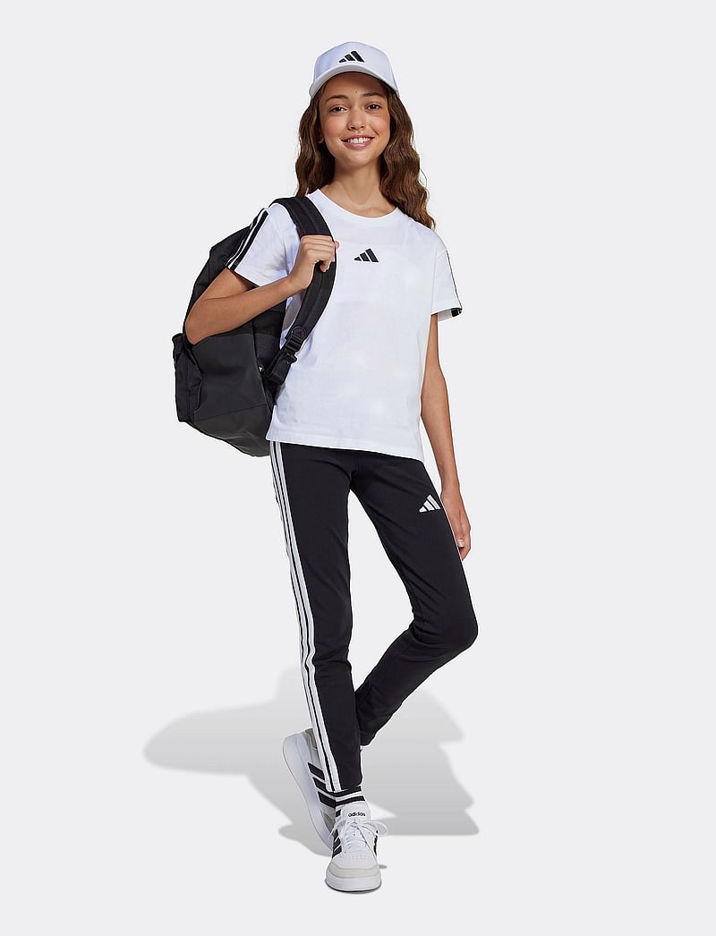 adidas Sportswear - JG 3S TEE 160 - kortærmede t-shirts - white/black - 0