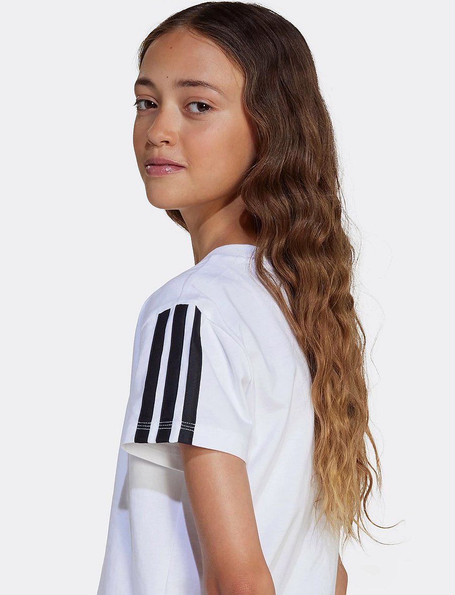 adidas Sportswear - JG 3S TEE 160 - kortærmede t-shirts - white/black - 3