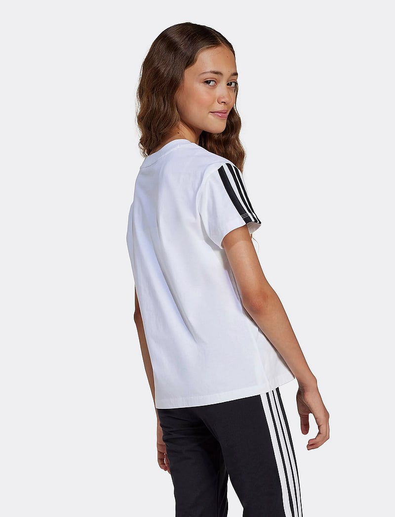 adidas Sportswear - JG 3S TEE 160 - kortærmede t-shirts - white/black - 4