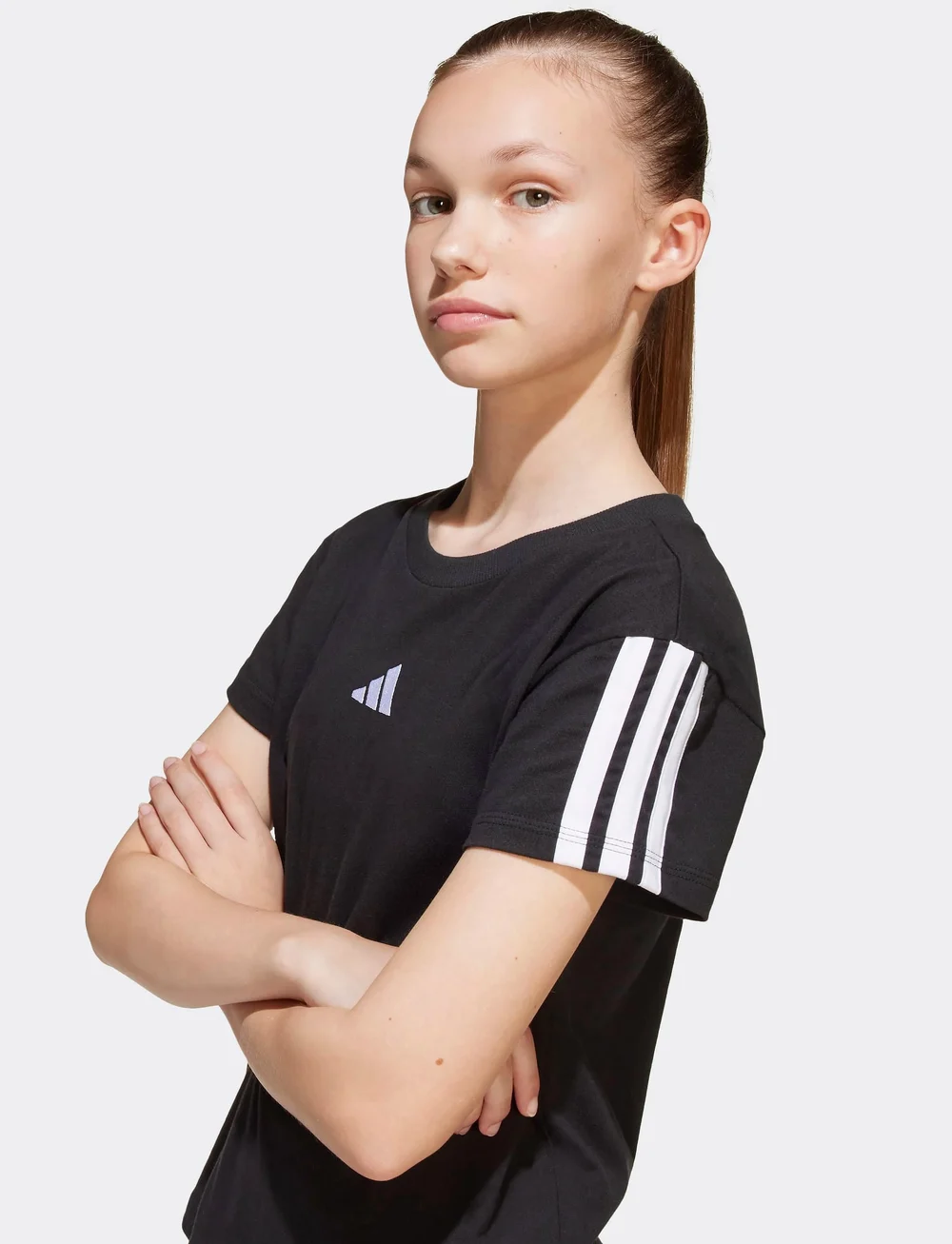 adidas Sportswear - JG 3S TEE 160 - kurzärmelig - black/white - 4