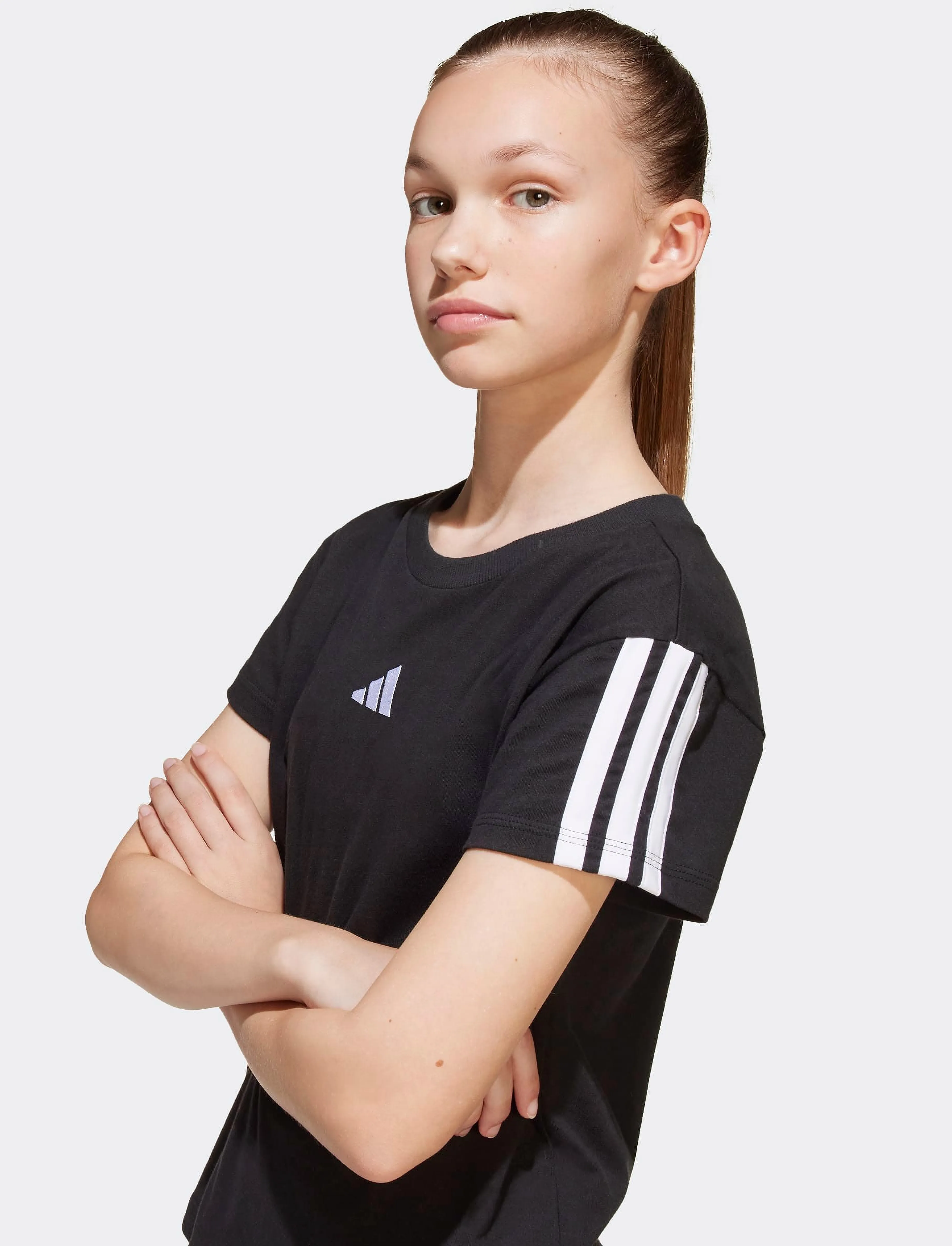 adidas Sportswear - JG 3S TEE 160 - lühikeste varrukatega t-särgid - black/white - 4
