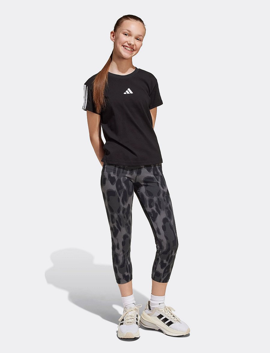 adidas Sportswear - JG 3S TEE 160 - lühikeste varrukatega t-särgid - black/white - 5