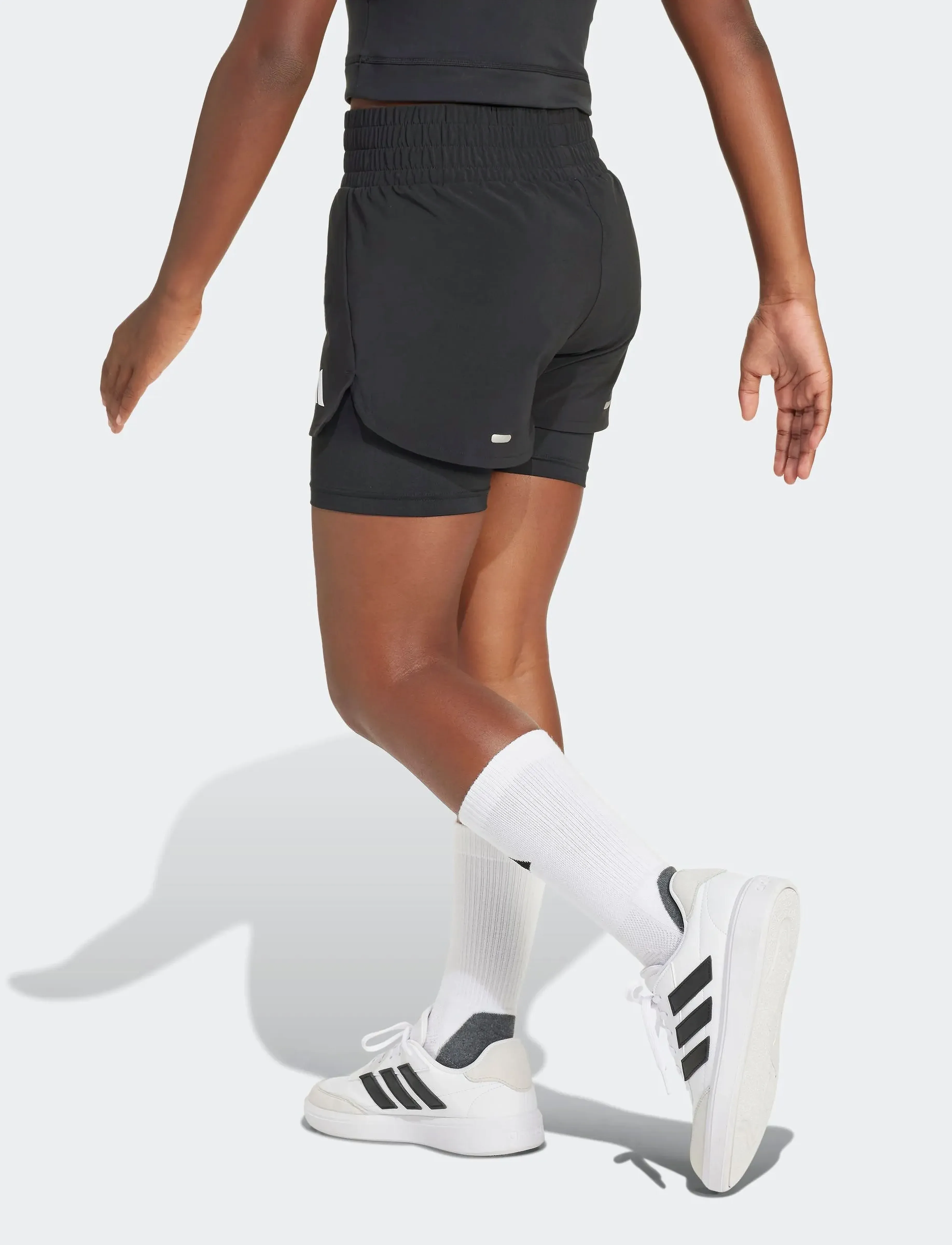 adidas Sportswear - JG PACER 2IN1 S - black/white - 5