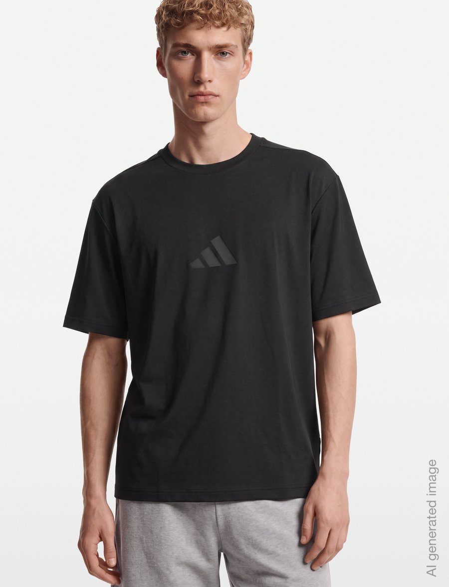 adidas Sportswear - M Z.N.E. TEE LO - oberteile & t-shirts - black - 3