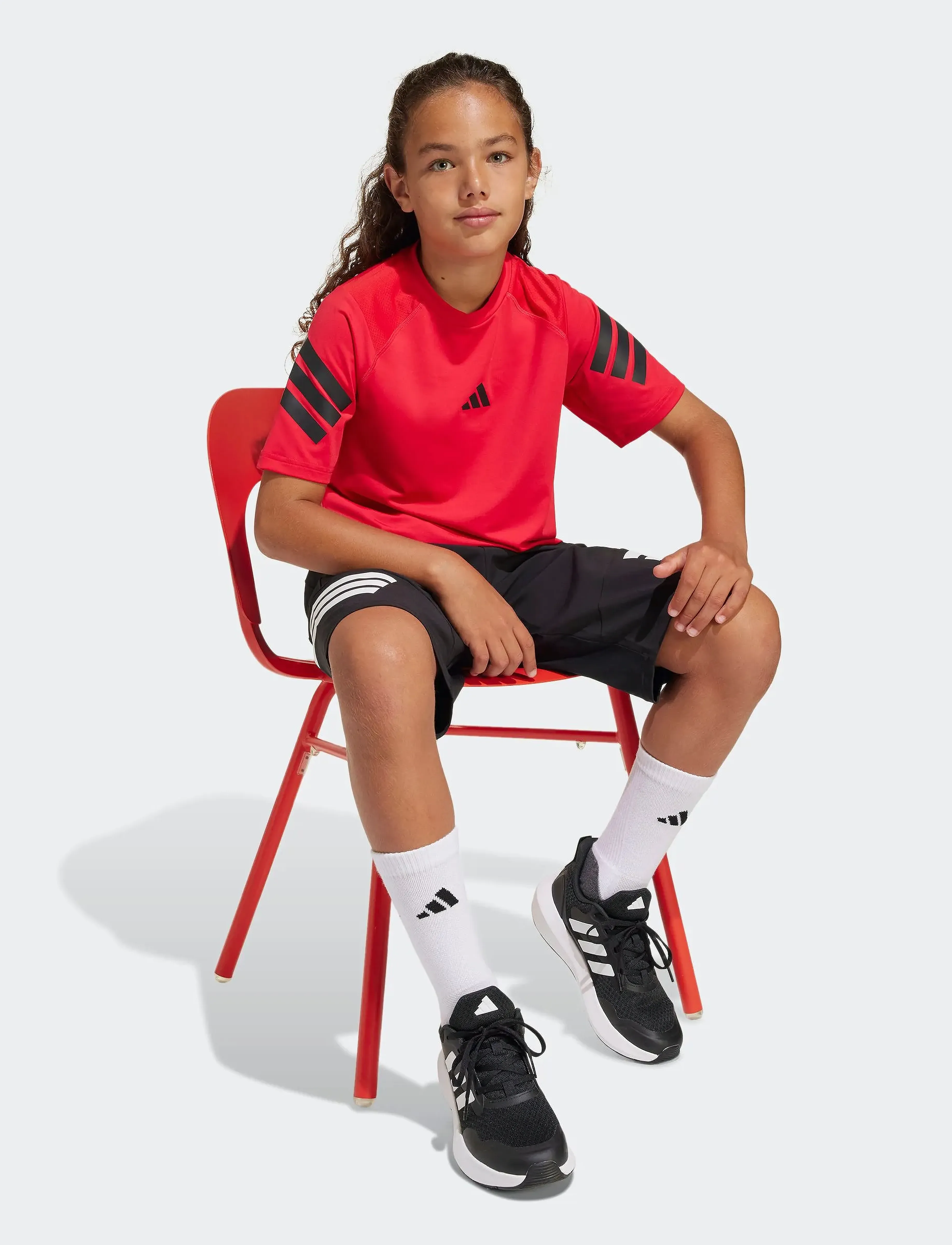 adidas Sportswear J SPR SHORTS - Sportimise püksid - BLACK/WHITE / black