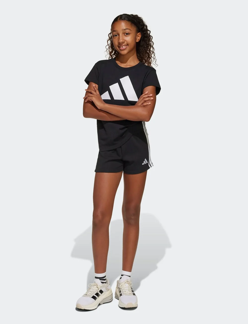 adidas Sportswear - JG 3S FT SH 280 - shorts en molleton - black/white - 0