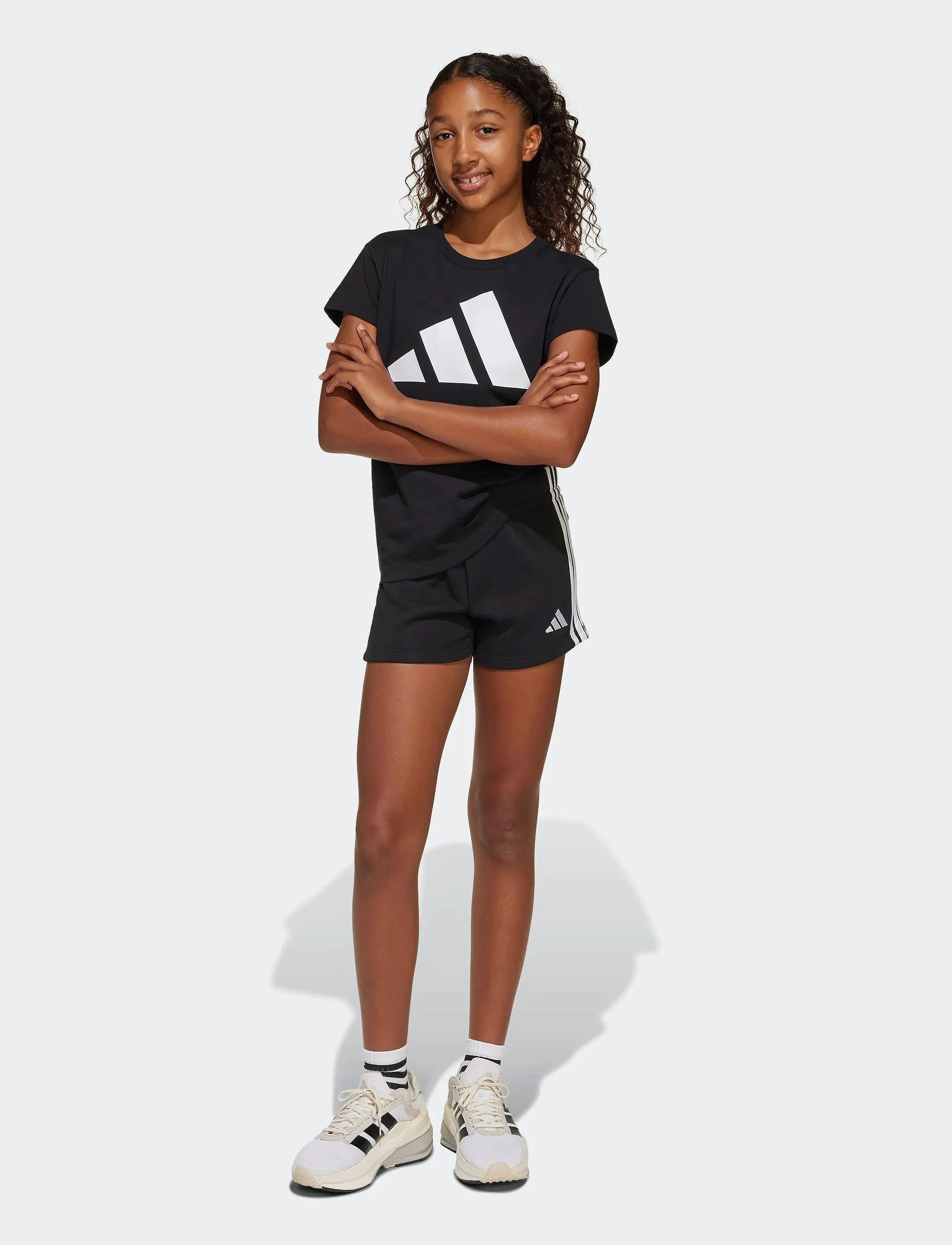 adidas Sportswear JG 3S FT SH 280 - Shorts - BLACK/WHITE / black