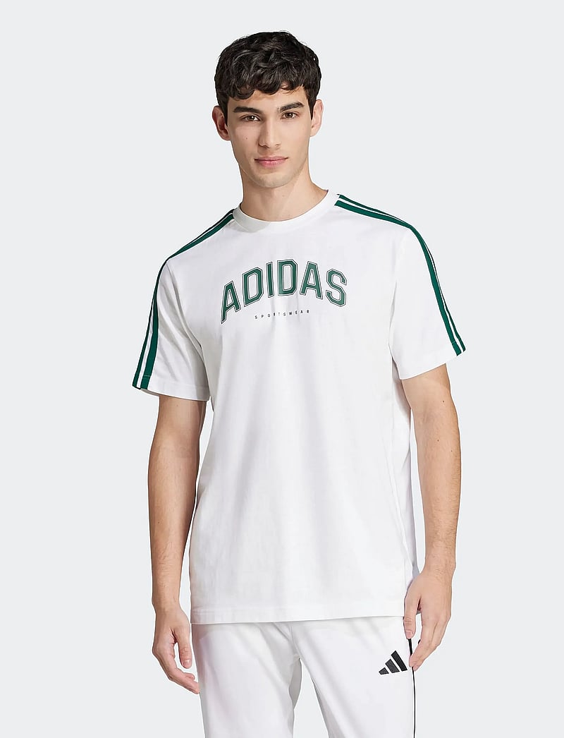 adidas Sportswear - M C COLLEG TEE - t-shirts - white - 0