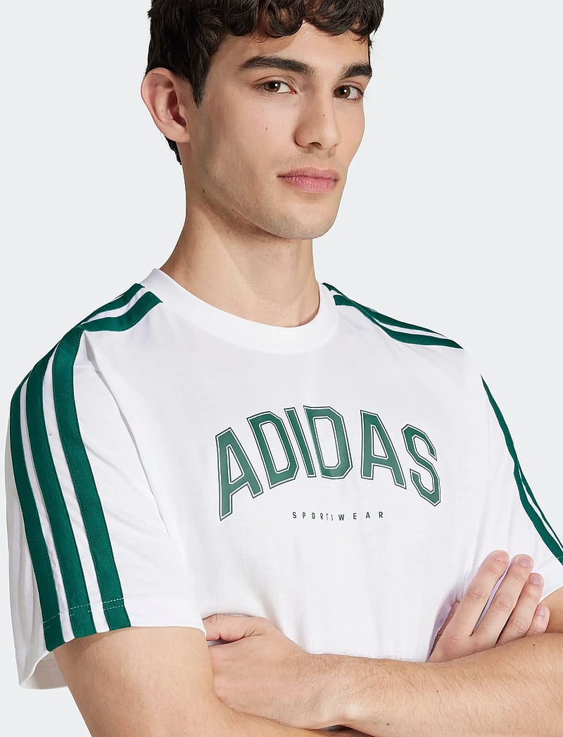 adidas Sportswear - M C COLLEG TEE - t-shirts - white - 5