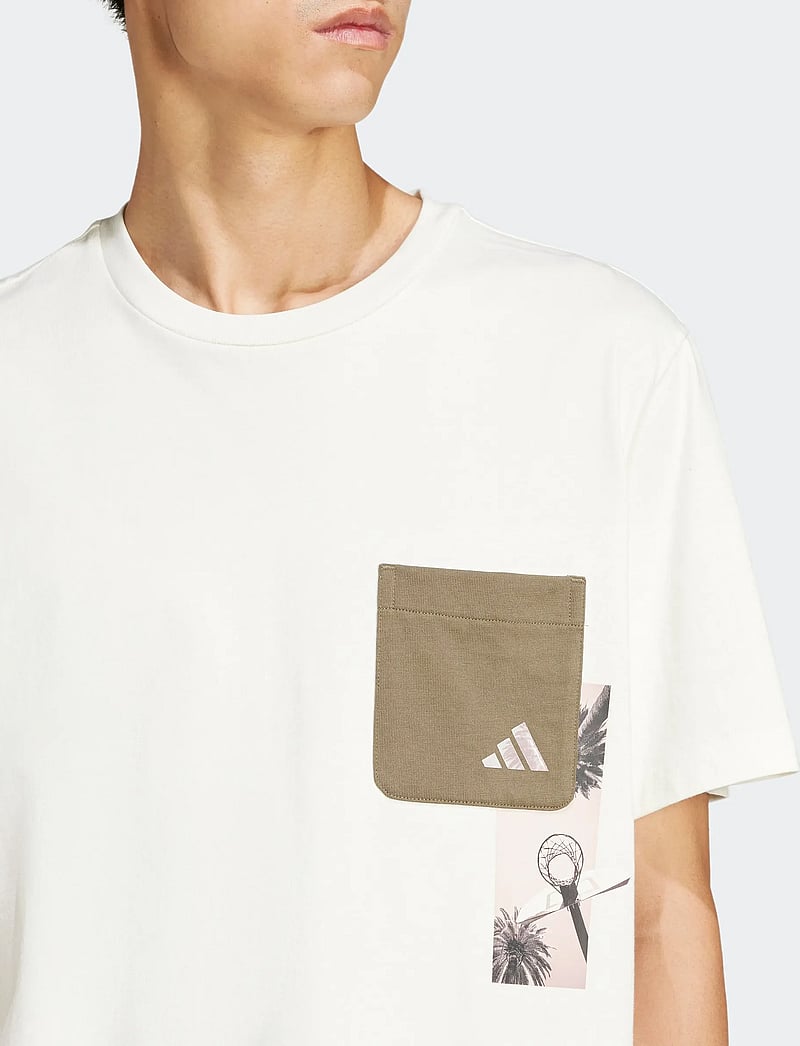adidas Sportswear - M T LENS PKT T - t-shirts - owhite - 4