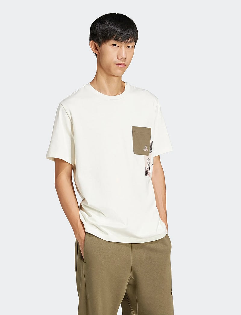 adidas Sportswear - M T LENS PKT T - t-shirts - owhite - 5